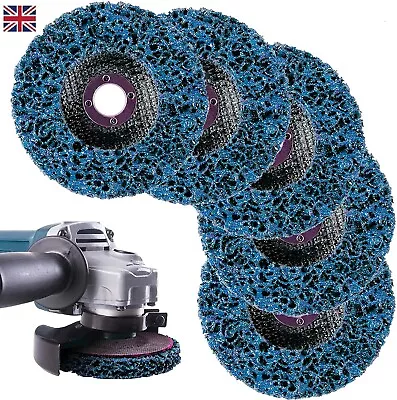 115mm 4.5  Poly Strip Wheel Discs Paint Rust Remove Abrasive Angle Grinder UK • £20.39