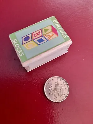£3.49 • Buy Dolls House Miniature Box Of Building Bricks - Handmade 1:12 Scale
