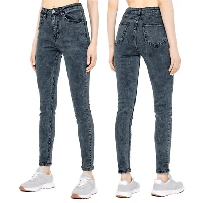 BRAVE SOUL SHELLY Ladies High Waisted Denim Pants Skinny Jeans Stretchy Leggings • £9.99