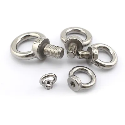 304SS M3 M4 M5 M6 M8 M10 M12 M16 Shoulder Pattern Machinery LIFTING EYE BOLT NUT • $386.36