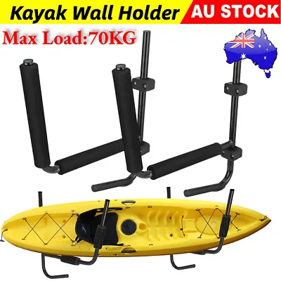 $37.89 • Buy 2X Kayak Storage Rack Carrier Canoe Paddle Surfboard Holder Wall Bracket 70KG AU
