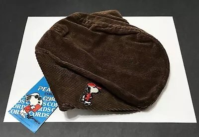 Vintage 1980's Peanuts Snoopy - Corduroy Newsboy Hat - New W/Tag • $15.85