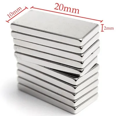 10/20/50/100pcs Super Strong Block Fridge Magnets Rare Earth Neodymium 20x10x2mm • $7.99