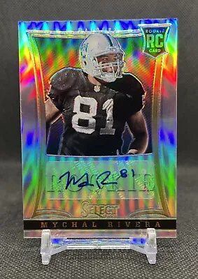 2013 Panini Select MYCHAL RIVERA Rookie SILVER PRIZM AUTO /199 Raiders RC • $2.99