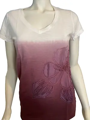 Eddie Bauer Women's V-Neck Ombre T-Shirt Current Medium NEW • $19.99