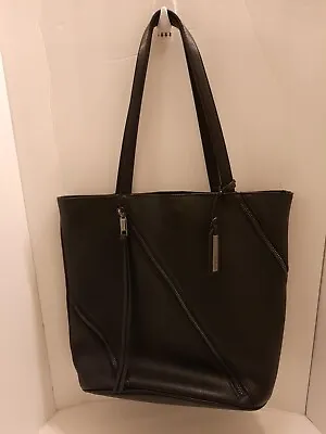 Joes Jeans Women's Black Shoulder Zipper Tote Purse Bag Used • $30