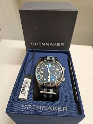 Spinnaker Bradner Pacific Blue Dial 180M Diver SP-5062 With Nato & Leather Strap • $215