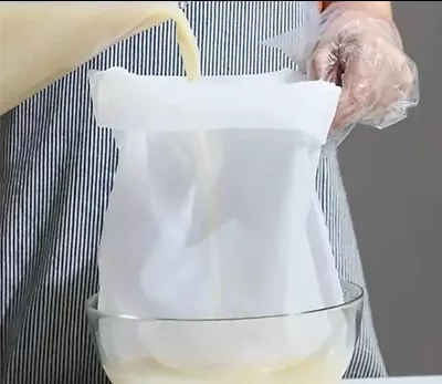 1pc Premium Reusable Nut Milk Bag - Food Grade Fine Mesh For Almond Soy • $3.99