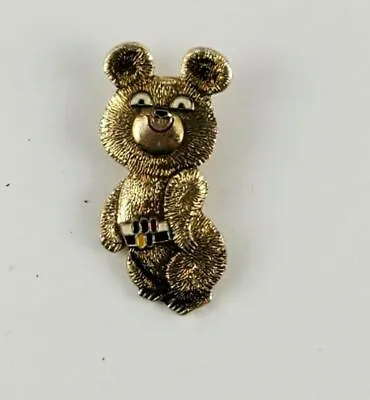 Vintage MISHA BEAR Olympics Pin Pinback • $5.79