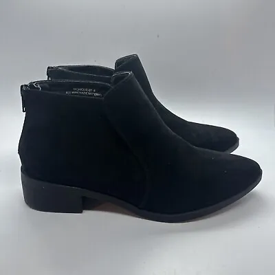 NEW Mixx Shuz Black Monique Micro Fiber Womens Size 8 Low Zipper Boots • $19.99