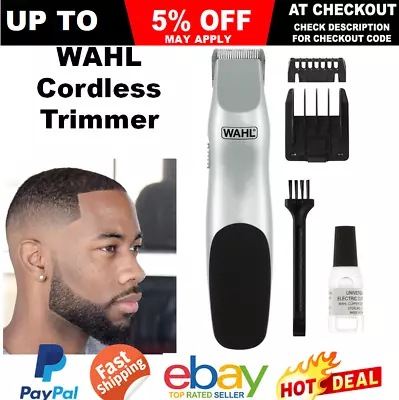 WAHL Beard Trimmer Compact Stubble Groomer Clipper Cordless Mens Mustache Groom • $32.20