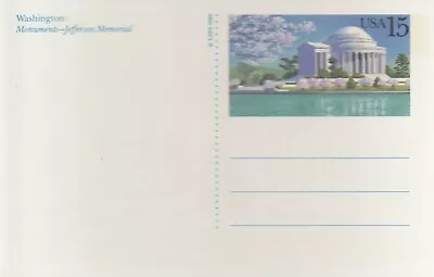 USA - Jefferson Memorial Washington Postal Card (UPC-068) • $2.50