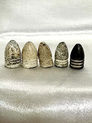 Lot Of Five CIVIL WAR BULLETS Mississippi Vicksburg Tupelo Minie Ball Shiloh VTG • $18