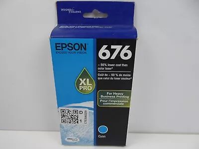 Epson 676XL Pro Cyan Ink Cartridge T676XL220 Expired 02/2019 New Sealed • $12.28