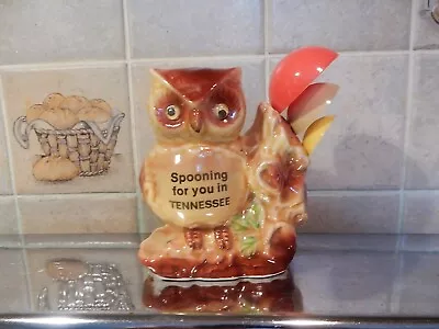 Vintage Ceramic Owl Measuring Spoon Holder • $8