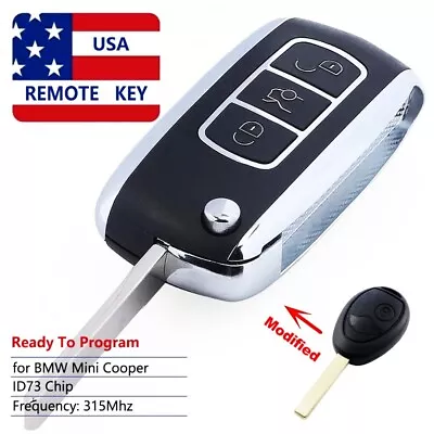 2002 2003 2004 2005 For BMW Mini Cooper Remote Flip Key Fob 315MHz ID73 Chip • $20.02