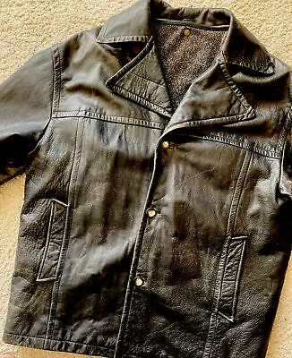 M Julian Mens Distressed Leather Jacket SZ L  Casual Car Coat • $75