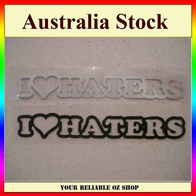 $3.99 • Buy Jdm Funny I Love Haters Sticker Decal 4wd Car Bumper Window Windscreen Drift Ute