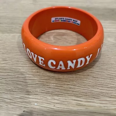 Dylan’s Candy Bar Orange Acrylic Bangle - I Love Candy - VGC  • £0.99