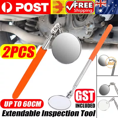 $7.98 • Buy 2pcs Telescopic Inspection Mirror Extendable 360 Adjustable Angle Car Hand Tool