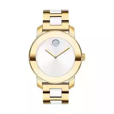 Movado Bold 3600892 Women's Quartz Two Tone Ceramic Watch - Retail Price $895 • $299.99