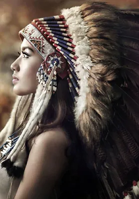  Indian Girl In Head Dress * Quality Canvas Art Print  • $14.20