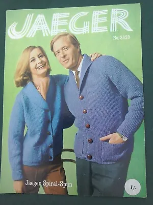 Knitting Pattern Boxer Cardigan For Man And Woman (34 --42  Chest). Jaeger. • £0.90