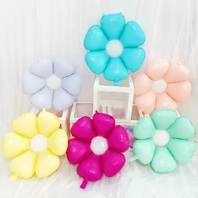 5Pcs Candy Color Daisy Balloon Sun Flower Foil Balloons Photo Props Party Decor • £3.36