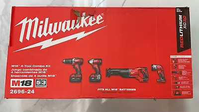 Milwaukee M18 Cordless Combo Tool Kit - Red (2696-24) *BRAND NEW* • $335.12