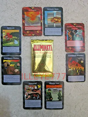 Illuminati Card Game INWO 1995 1 Booster Pack  NEW WORLD ORDER  NUKE  EPIDEMIC  • $28.67