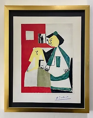 $169 • Buy Pablo Picasso+ Original 1969 + Signed + Hand Tipped Color Plate + Framed +