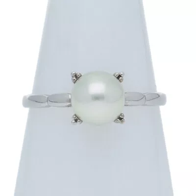 MIKIMOTO Pearl Ring P:7.4mm(#17)(#17 Width:0.1-0.7cm) K14WG Finished USED • $200