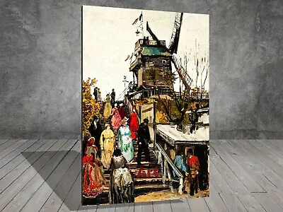 Van Gogh Le Blute Fin Mill LANDSCAPE CANVAS PAINTING ART PRINT 706 • £39.76