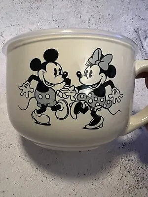 New Mickey & Minnie Mouse Microwave Soup Bowl Coffee Cup Latte Mug Ceramic 24 Oz • $10.99