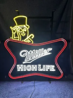 Awesome Miller High Life Beer Planters Peanuts Light Up Led Sign Mr. Peanut • $549.95
