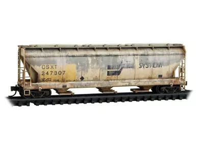 CSX Transportation 3-Bay Covered Hopper Weathered MTL #094 44 800 N SCALE • $39.93