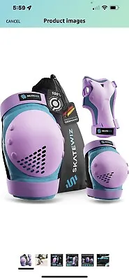 SKATEWIZ Skateboard Protective Gear Set For Kids - Roller Skate Pads 6pc Set M/L • $19.88