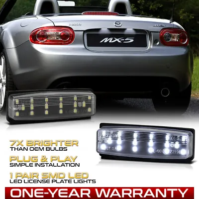 Full LED Extra Bright License Plate Lamp Pair Set For 2006-2015 Mazda MX-5 Miata • $17.95