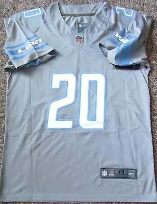 Detroit Lions #20 Barry Sanders Gray Stitched Football Jersey Men's M NWT • $39.99