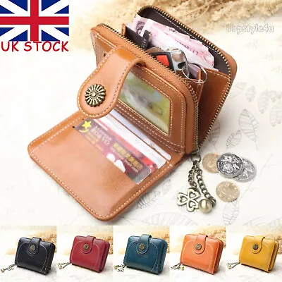 £3.99 • Buy Ladies Short Small Coin Money Outdoor Purse Leather Folding Card Holders Wallet