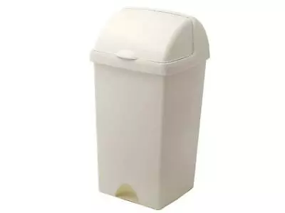 Addis 50l Roll Top Plastic Waste Rubbish Bin With Lid - Linen • £17.99