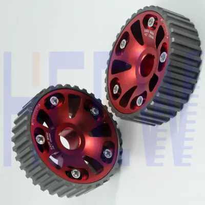 2x Red Pro Cam Shaft Gear Civic Si B16 B16A B16A2 Integra GSR B18C B18A LS B18B • $111.13