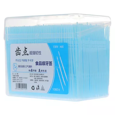  1060 Pcs Plastic Toothpick Kids Flossers Single Use Toothbrush Martini Cleaner • $10.24