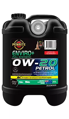 Penrite Enviro+ 0W-20 Engine Oil Box 20L - EPLUS0W20020BOX • $334.40