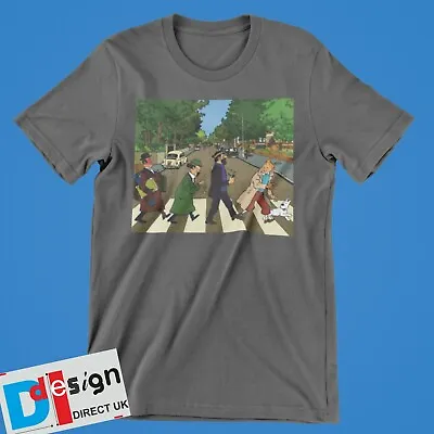 £8.99 • Buy TINTIN Abbey Road T-Shirt Tin Tin Tee Film Classic Retro 80s 90s Cartoon