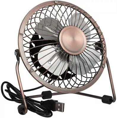 £7.99 • Buy Desktop Cooling Fan 6-Inch USB Tilting  Metal Shell & Aluminium Blades Antique