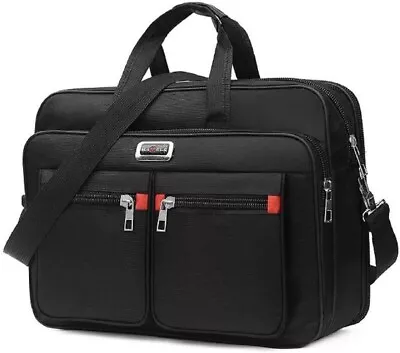 15.6  Laptop Bag Waterproof Padded Men Business Briefcase Shoulder Bag Work • £9.99