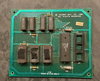 Ms Pac Man Board Aux PCB 100% Working • $29.99