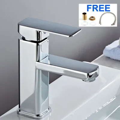 Bathroom Taps Mixer Basin Tap Wash Sink Mono Single Lever Modern High Quality • £12.39