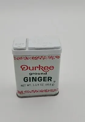 Vintage Durkee Spice Tin Original 1 3/4oz Ground Ginger 1970's • $4